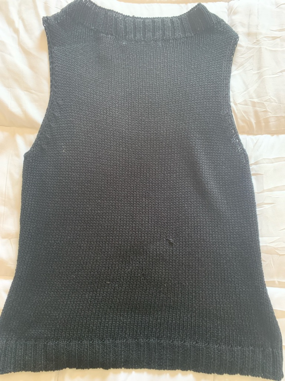 Valerie Stevens Black Sleeveless Knit Sweater. Women’s L - Picture 2 of 7